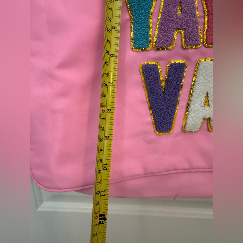 Pink Tote Bag with Colorful 'YAY FOR VACAY' Design simply southern - Picture 4 of 8